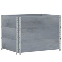 Palletopzetranden 3 st 80x60 cm massief grenenhout grijs 2