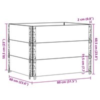 Palletopzetranden 3 st 80x60 cm massief grenenhout grijs 8