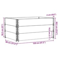 Palletopzetranden 3 st 120x80 cm massief grenenhout zwart 8