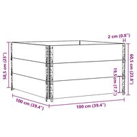 Palletopzetranden 3 st 100x100 cm massief grenenhout zwart 8