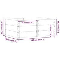 Palletopzetranden 3 st 150x100 cm massief grenenhout zwart 7