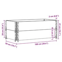 Palletopzetranden 2 st 100x50 cm massief grenenhout 8