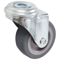 8 st Zwenkwielen met boutgaten 50 mm 3