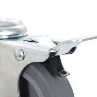 8 st Zwenkwielen met boutgaten 75 mm 8