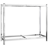 Bandenrekken 2-laags 2 st 110x40x110 cm staal zilverkleurig 4
