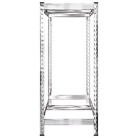 Bandenrekken 2-laags 4 st 110x40x110 cm staal zilverkleurig 6