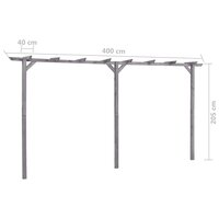 Pergola 400x40x205 cm ge&amp;iuml;mpregneerd grenenhout grijs 5