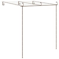 Tuinpergola 3x3x2,5 m ijzer antiekbruin 4