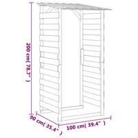 Pergola met dak 100x90x200 cm ge&amp;iuml;mpregneerd grenenhout 7