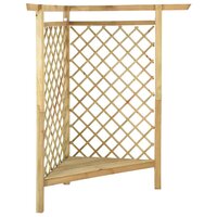 Hoekpergola met bank 166x81x174 cm ge&amp;iuml;mpregneerd grenenhout   2
