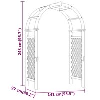 Boog met latwerk 141x97x243 cm ge&amp;iuml;mpregneerd massief grenenhout 6