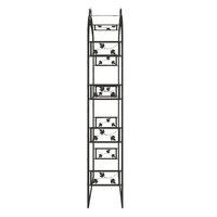 Tuinboog 116x45x240 cm staal zwart 4