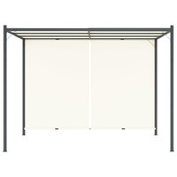 Pergola met verstelbaar dak 3x3 m staal cr&amp;egrave;mewit  4
