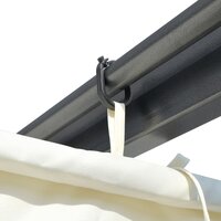 Pergola met uitschuifbaar dak 3x3 m staal cr&amp;eacute;mewit 6