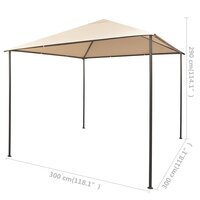 Prieel 3x3 m staal beige 8