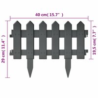 Gazonranden 25 st 10 m PP antracietkleurig 7