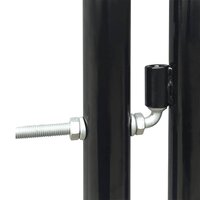 Zwarte enkele deur schuttingpoort 100x75 cm 3