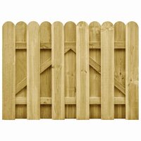 Tuinpoort 100 x 75 cm Massief grenenhout Groen 3