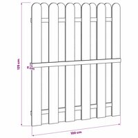 Tuinpoort 100 x 125 cm Massief grenenhout Groen 5
