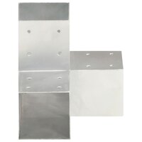 Paalverbindingen 4 st Y-vorm 91x91 mm gegalvaniseerd metaal 3