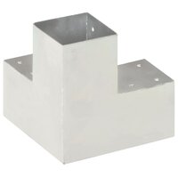 Paalverbindingen 4 st Y-vorm 91x91 mm gegalvaniseerd metaal 4