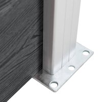 Schuttingpalen 2 st 185 cm aluminium 7