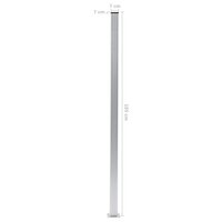 Schuttingpalen 2 st 185 cm aluminium 9