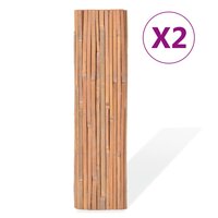 Schermen 2 st 100x400 cm bamboe 2