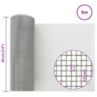 Gaas Scherm 20 x 500 cm 20 Mesh RVS 201 Zilverkleurig 7