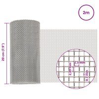 Gaas Scherm 20 x 200 cm 8 Mesh RVS 201 Zilverkleurig 6