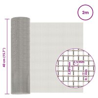Gaas Scherm 40 x 200 cm 8 Mesh RVS 201 Zilverkleurig 6