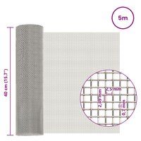 Gaas Scherm 40 x 500 cm 8 Mesh RVS 201 Zilverkleurig 6