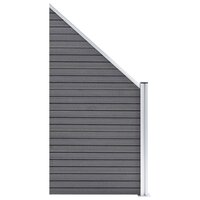 Schuttingset 9 vierkant en 1 schuin 1657x186 cm HKC grijs 6