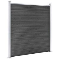 Schuttingpanelenset 526x186 cm HKC zwart 3