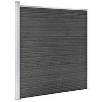Schuttingpanelenset 526x186 cm HKC zwart 4