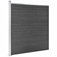 Schuttingpanelenset 872x186 cm HKC zwart 4
