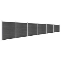Schuttingpanelenset 1045x186 cm HKC zwart 2