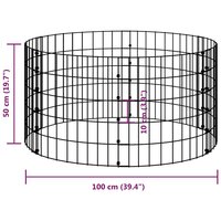 Gabion paal rond &amp;Oslash;100x50 cm gegalvaniseerd staal 6