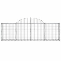 Schanskorf gewelfd 200x30x60/80 cm gegalvaniseerd ijzer 3