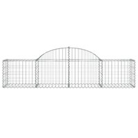 Schanskorven 2 st gewelfd 200x50x40/60 cm gegalvaniseerd ijzer 4