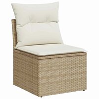 Bankstel 3 pcs Beige poly rattan 5