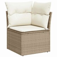 Bankstel 4 pcs Beige poly rattan 6