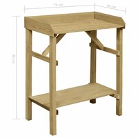 Oppottafel 75x40x90 cm ge&amp;iuml;mpregneerd grenenhout 7