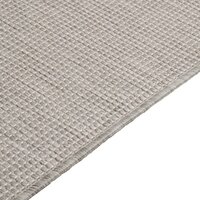 Buitenkleed platgeweven 100x200 cm lichtgrijs 4