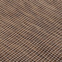 Buitenkleed platgeweven 80x150 cm bruin 5