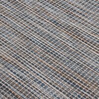 Buitenkleed platgeweven 80x150 cm bruin en blauw 5