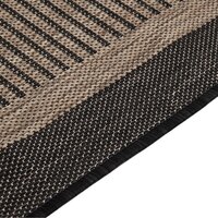 Buitenkleed platgeweven 80x150 cm donkerbruin 4