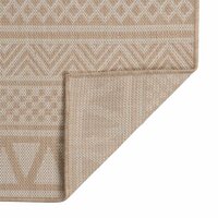 Buitenkleed met patroon platgeweven 100x200 cm bruin 2