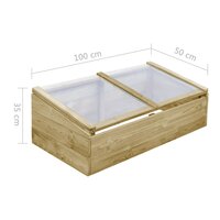 Kweekkassen 2 st 100x50x35 cm ge&amp;iuml;mpregneerd grenenhout 7