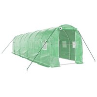 Tuinkas met stalen frame 16 m&amp;sup2; 8x2x2 m groen 2